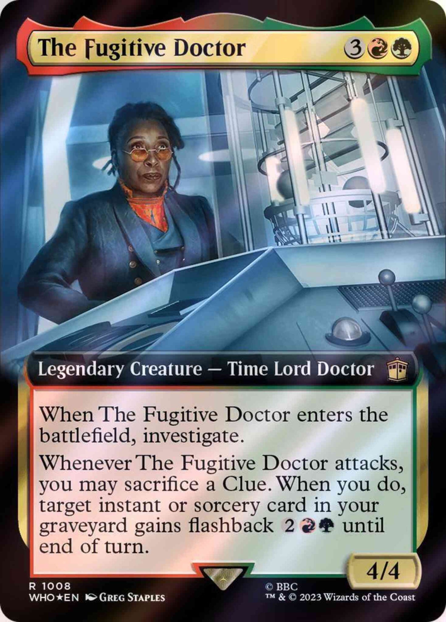 The Fugitive Doctor [1008] [Extended Art] [Universes Beyond: Doctor Who] [Surge Foil]