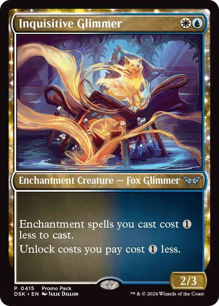 Inquisitive Glimmer [415] [Dark Frame Promo Pack] [Duskmourn: House of Horror] [Foil]