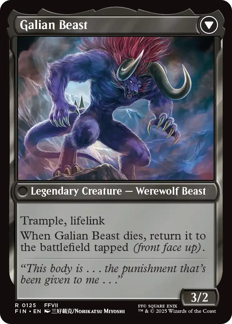 Vincent Valentine // Galian Beast [125] [FINAL FANTASY] [Non-Foil]