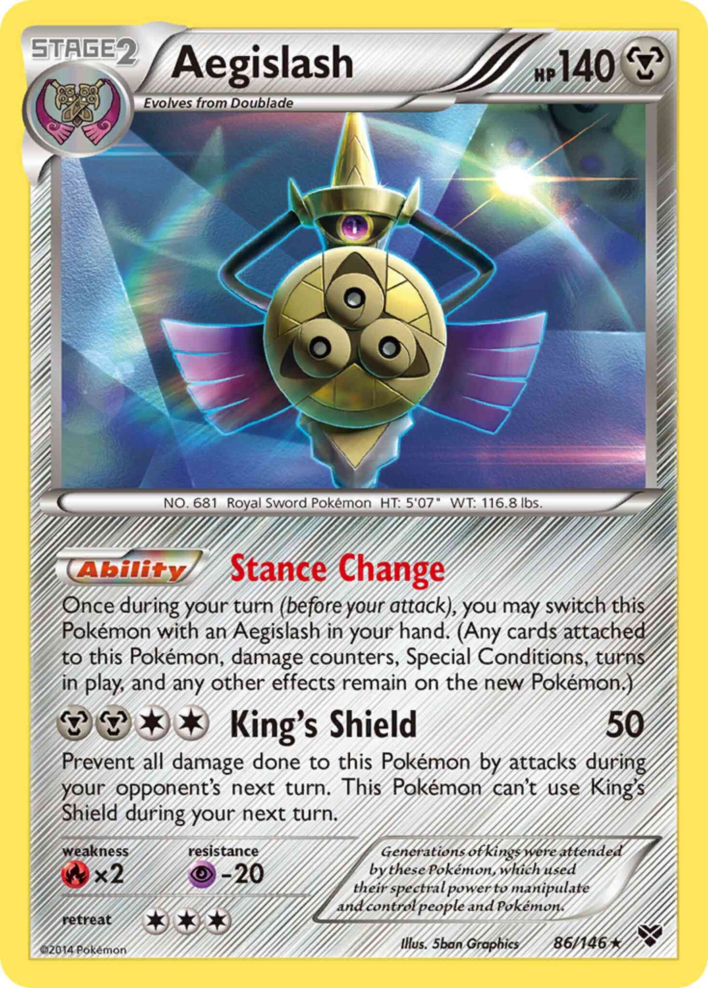 Aegislash - 86/146 - Rare Holo [xy1-86] [Holo]