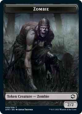 Zombie Token [09] [Adventures in the Forgotten Realms: Tokens] [Non-Foil]