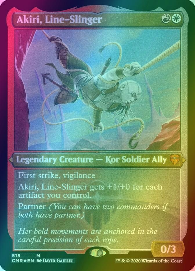Akiri, Line-Slinger [515] [Commander Legends] [Etched Foil]
