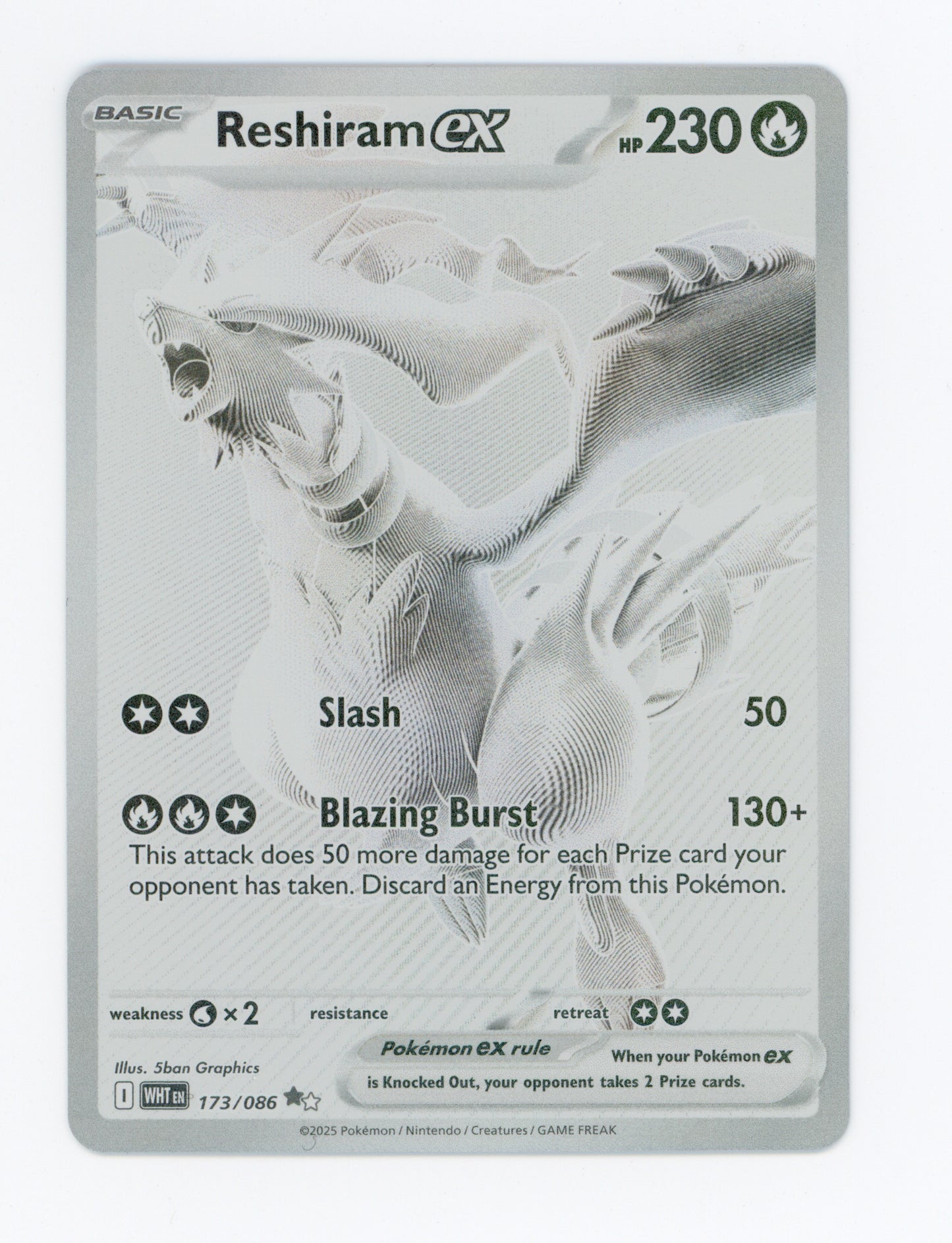 Reshiram ex — Black White Rare — ID 18977