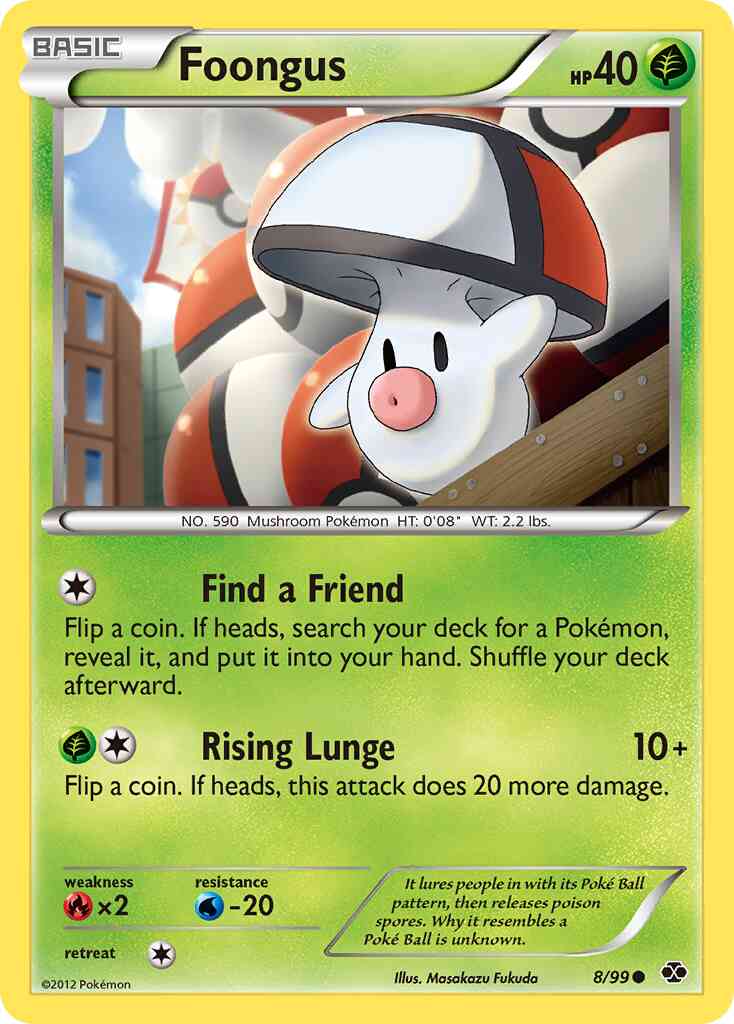 Foongus - 8/99 - Common [bw4-8] [Reverse Holo]