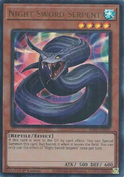 Night Sword Serpent - RA05-EN020 - Ultra Rare - 1st Edition