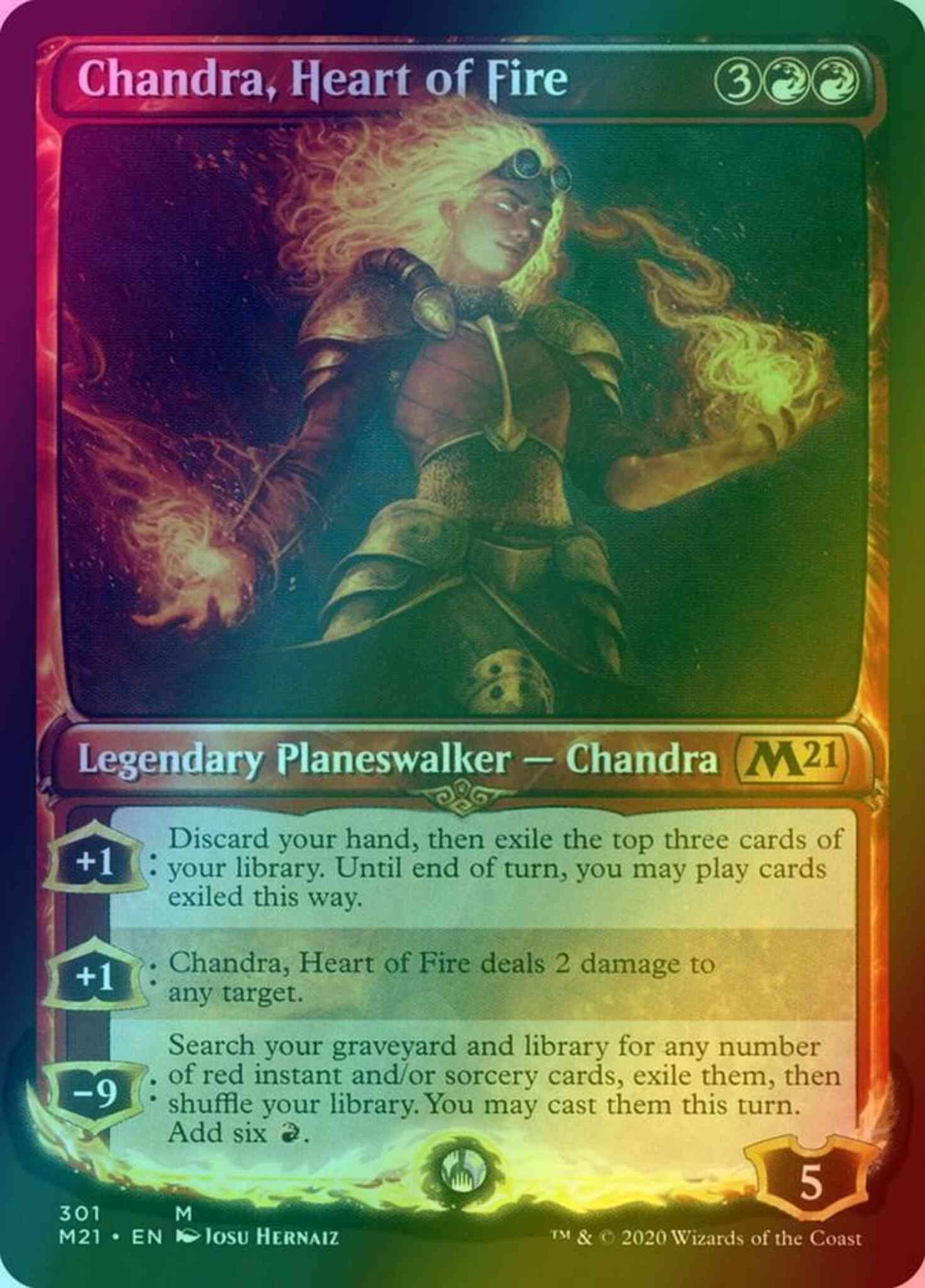 Chandra, Heart of Fire [301] [Showcase] [Core Set 2021] [Foil]