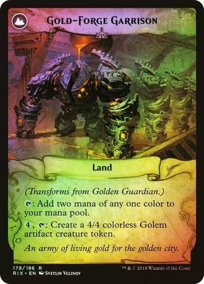 Golden Guardian // Gold-Forge Garrison [179s] [Rivals of Ixalan Promos] [Foil]