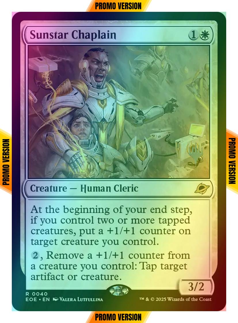 Sunstar Chaplain [40p] [Promo Pack] [Edge of Eternities: Promos] [Foil]