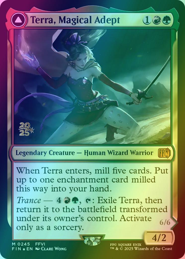 Terra, Magical Adept // Esper Terra [245s] [Prerelease] [FINAL FANTASY: Promos] [Foil]