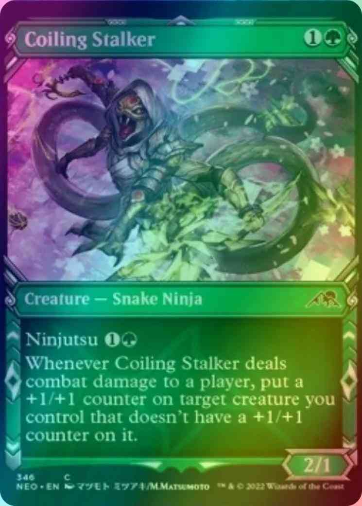 Coiling Stalker [346] [Ninja Showcase] [Kamigawa: Neon Dynasty] [Foil]
