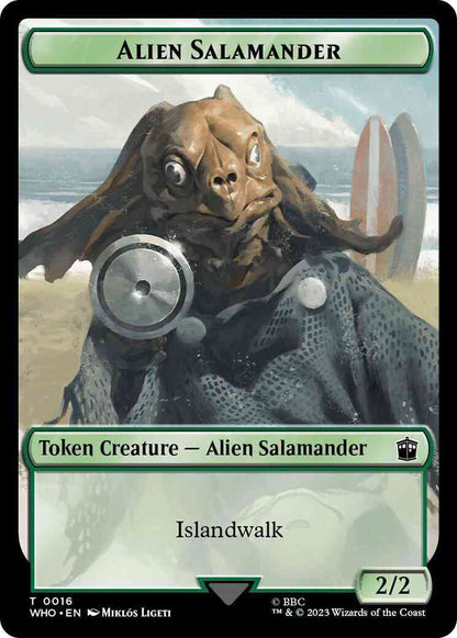 Alien Salamander Token (16) // Mutant Token (18) [Universes Beyond: Doctor Who: Tokens] [Non-Foil]