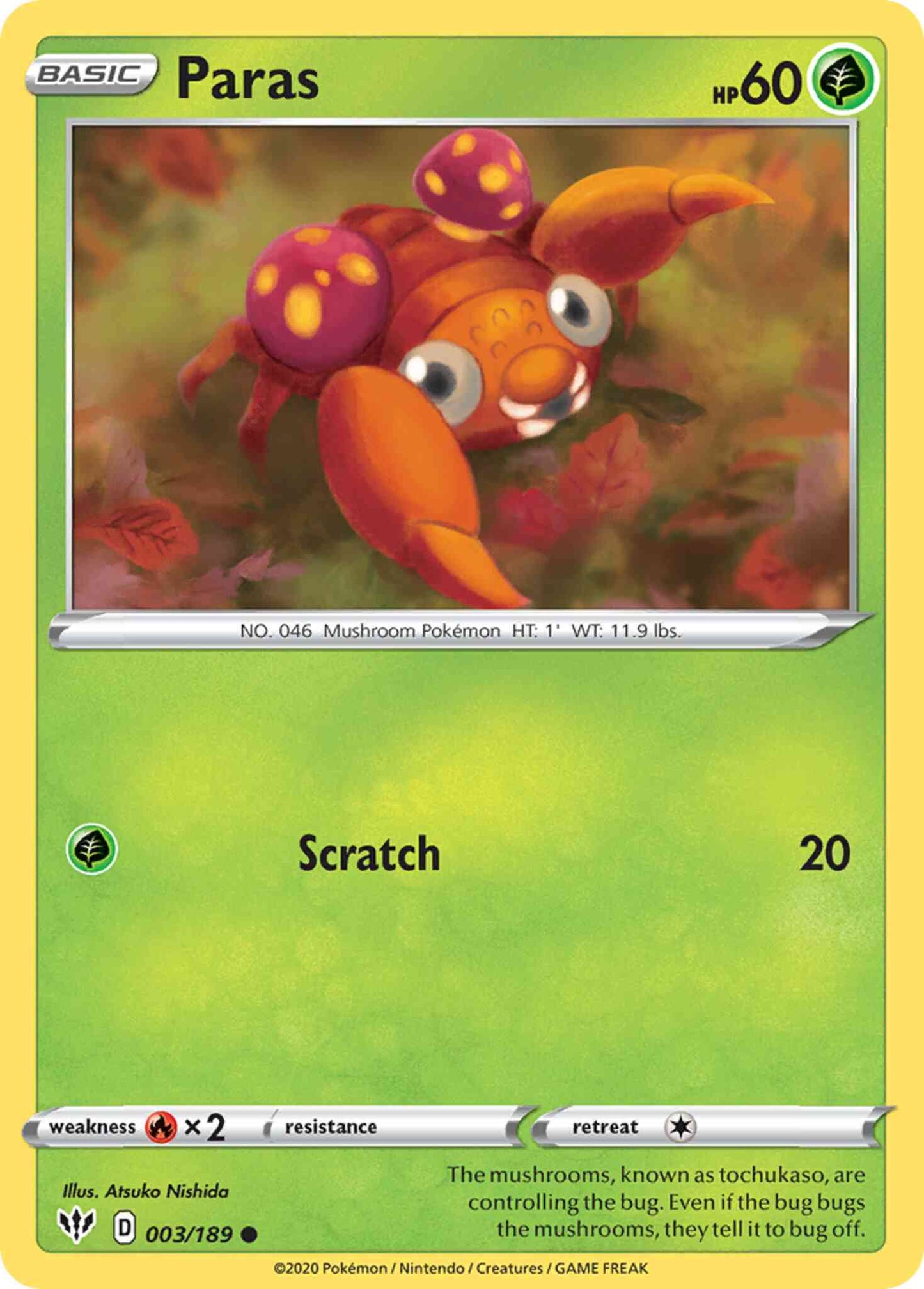 Paras - 003/189 - Common [swsh3-003] [Non-Holo]