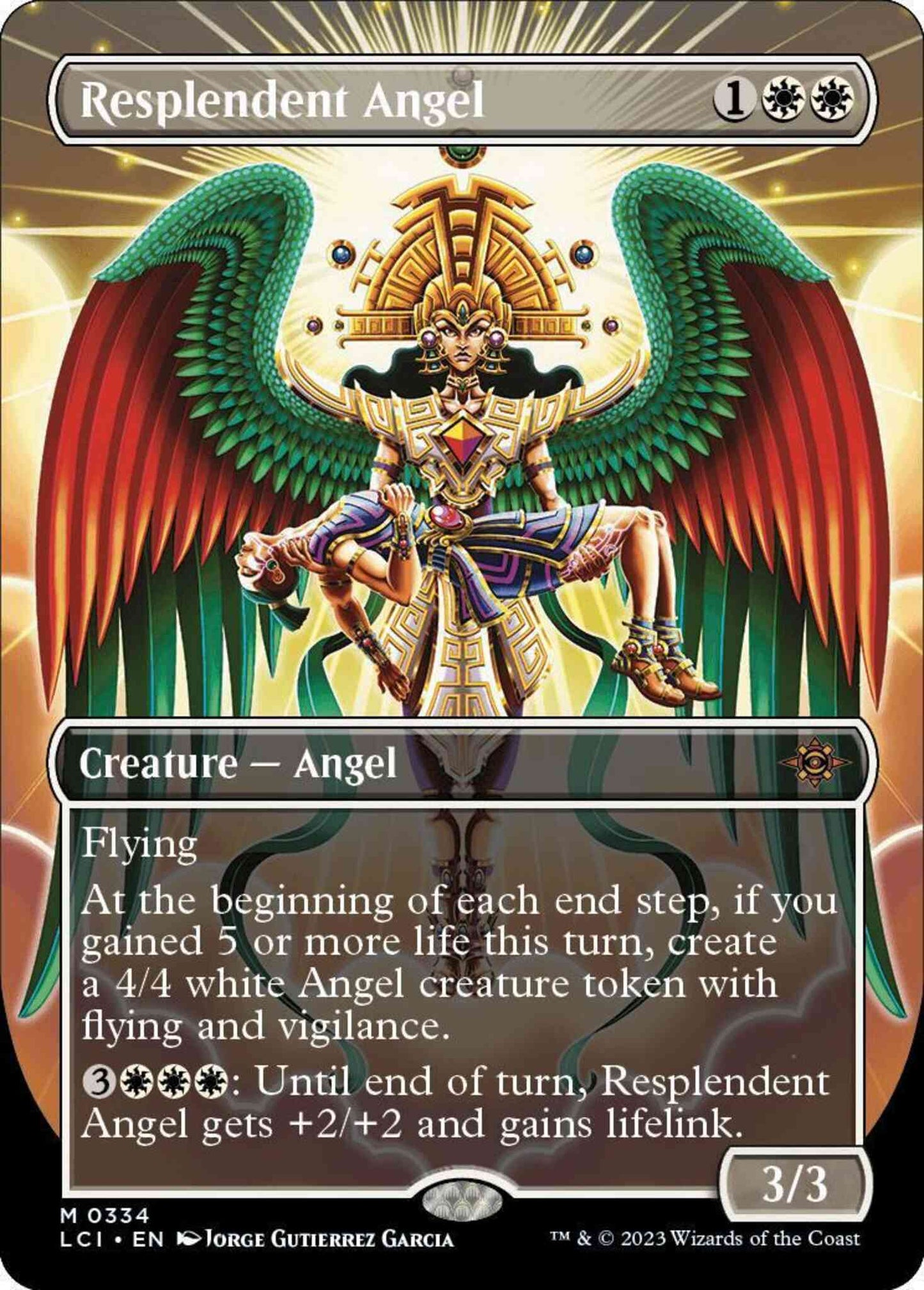 Resplendent Angel [334] [Borderless] [The Lost Caverns of Ixalan] [Non-Foil]