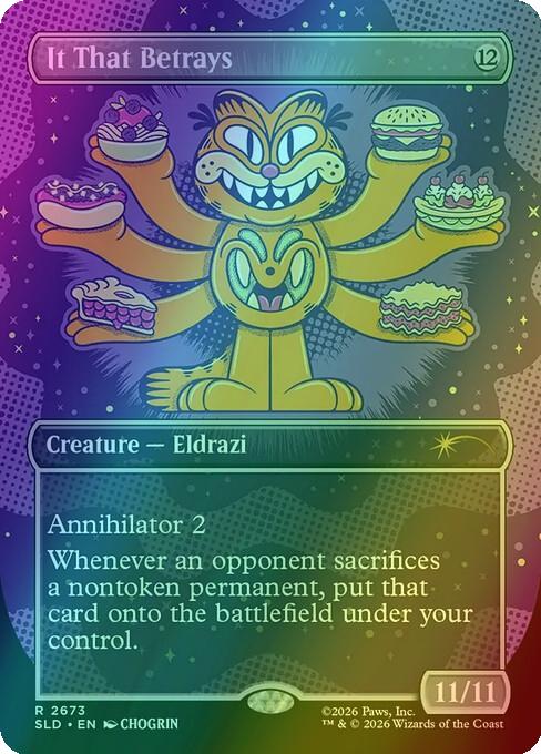 It That Betrays [2673] [Borderless] [Garfield: Entertain You] [Secret Lair Drop] [Foil]