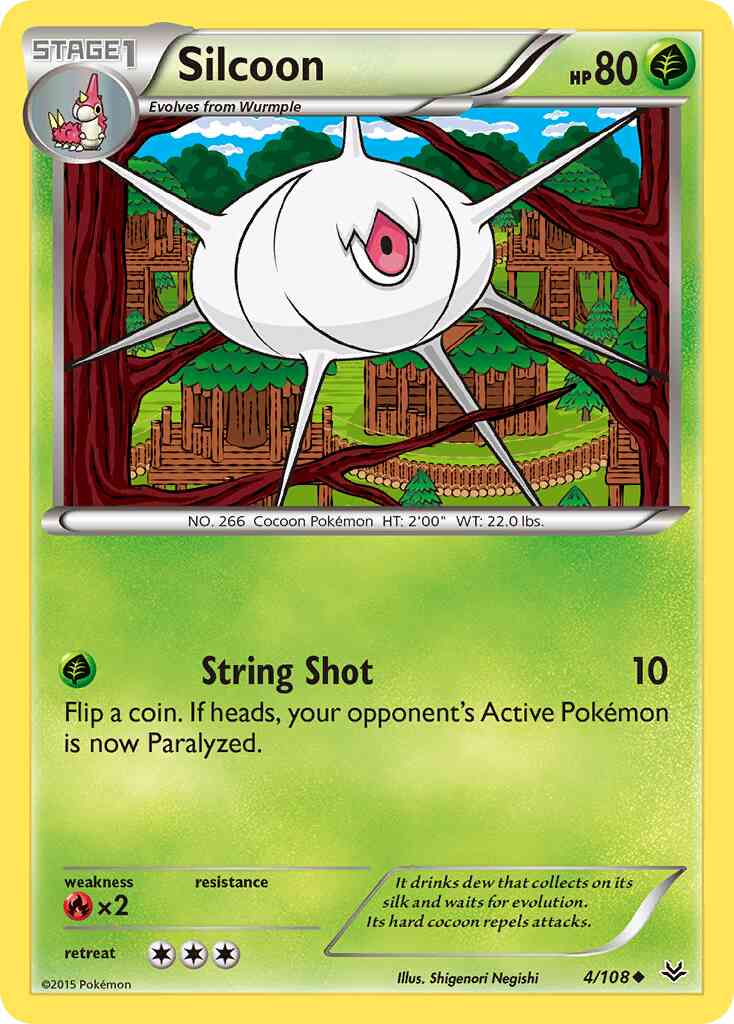 Silcoon - 4/108 - Uncommon [xy6-4] [Non-Holo]