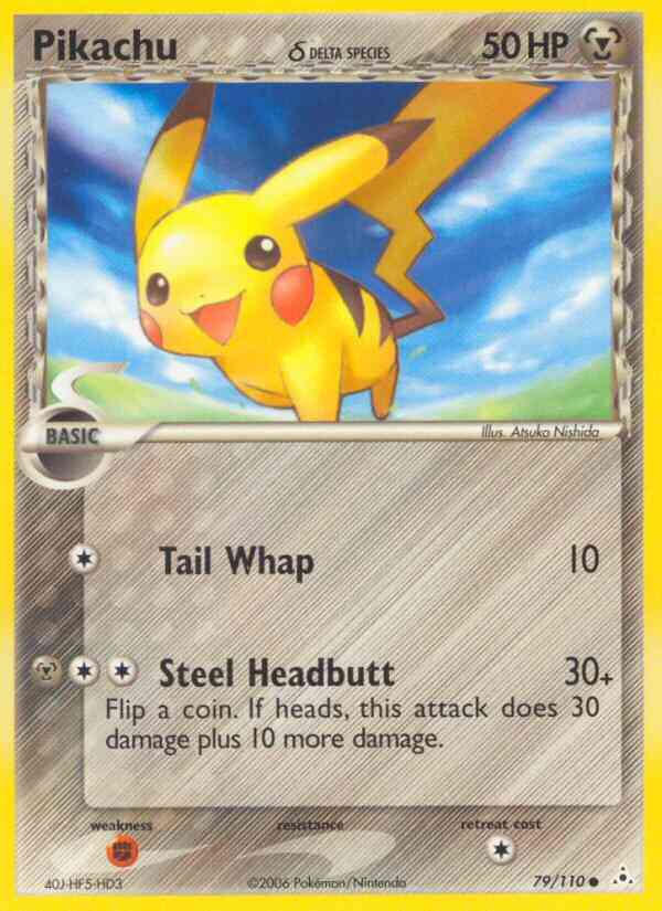 Pikachu δ - 79/110 - Common [ex13-79] [Reverse Holo]