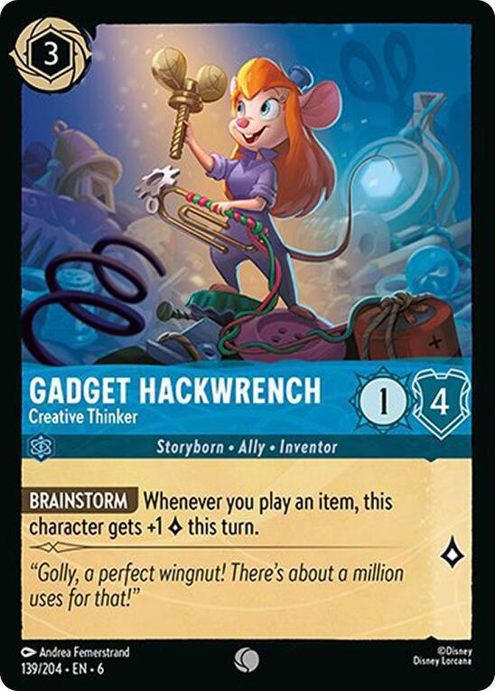 Gadget Hackwrench - Creative Thinker - 139/204 [Azurite Sea] [Non-Foil]