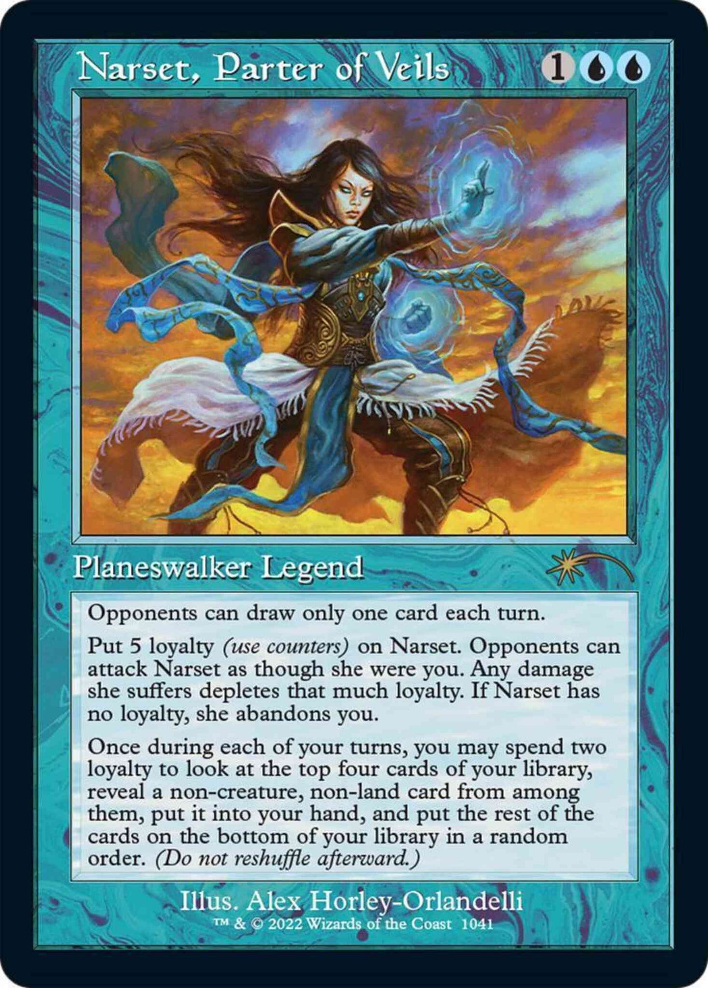 Narset, Parter of Veils [1041] [Retro Frame] [Time Trouble Two] [Secret Lair Drop] [Non-Foil]