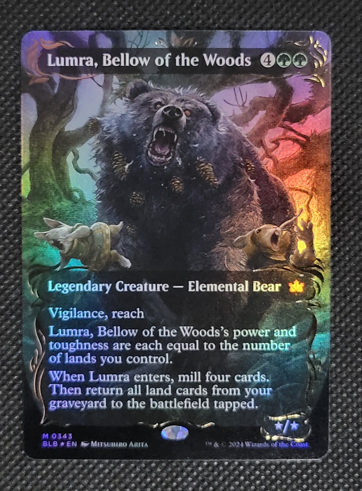 Lumra, Bellow of the Woods — Borderless|Anime|Raised Foil — ID 17737