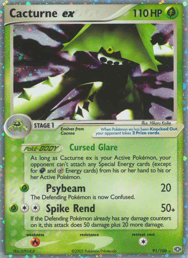 Cacturne ex - 91/106 - Rare Holo EX [ex9-91] [Ultra]