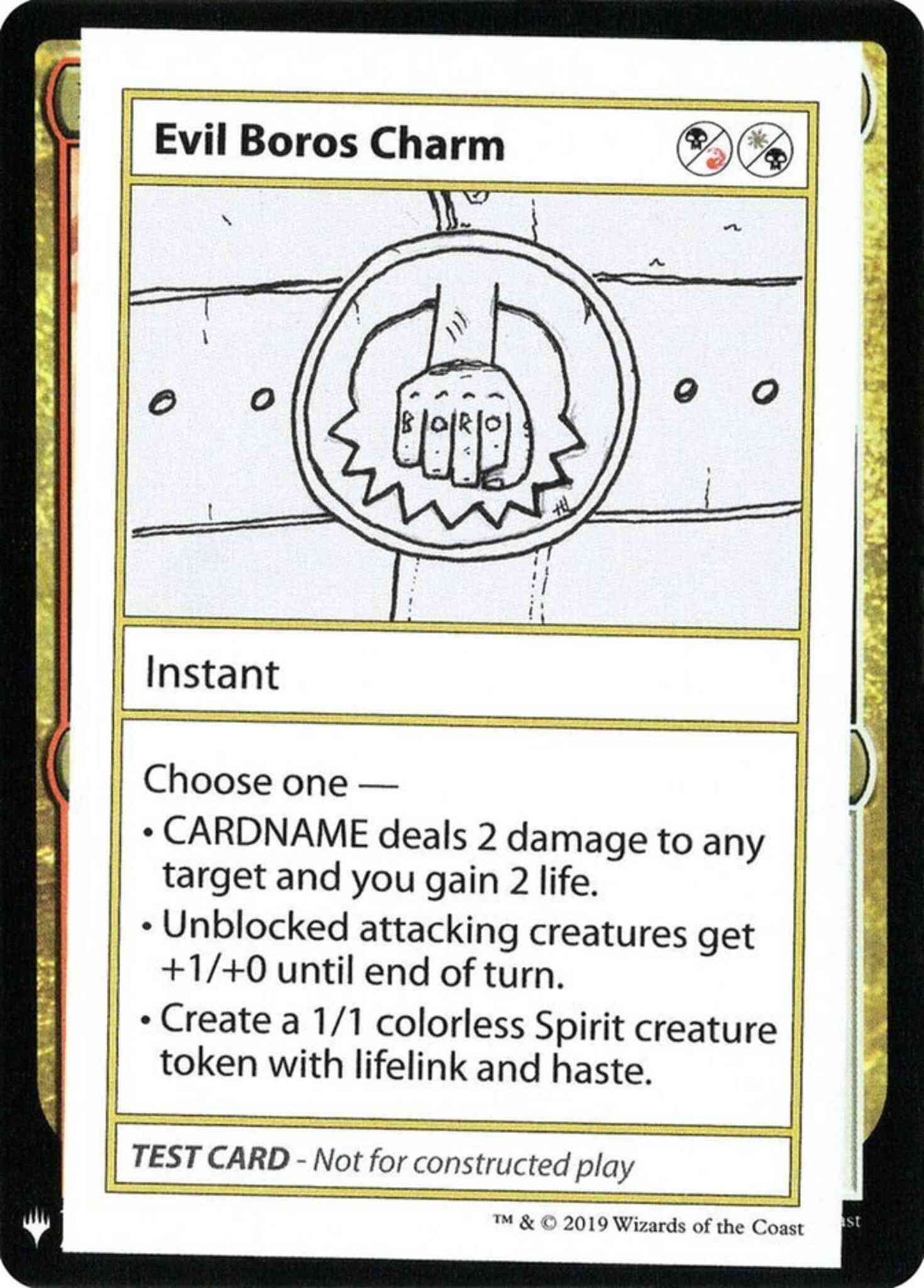 Evil Boros Charm - Symbol [90] [Mystery Booster Playtest Cards 2019] [Non-Foil]