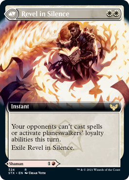 Flamescroll Celebrant // Revel in Silence [324] [Extended Art] [Strixhaven: School of Mages] [Non-Foil]
