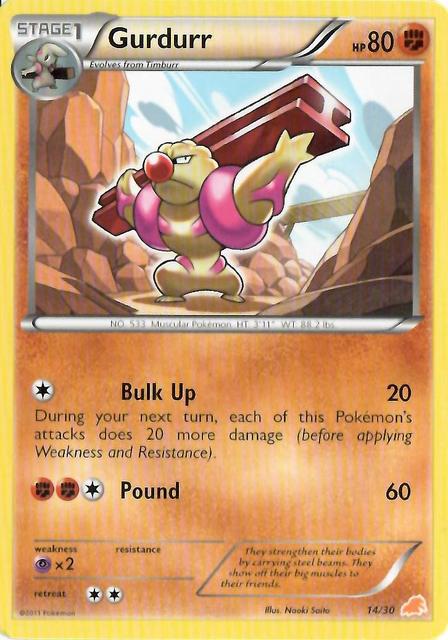 Gurdurr - 14/30 - [BW Trainer Kit (Excadrill)] [Non-Holo]
