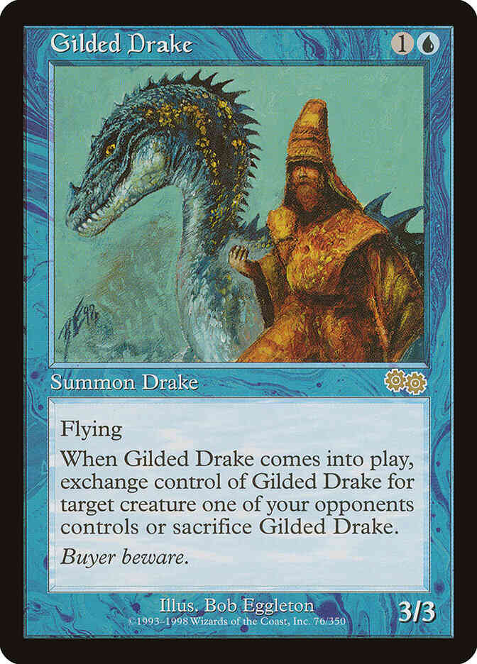 Gilded Drake [76] [Urza's Saga] [Non-Foil]