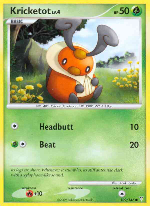 Kricketot - 109/147 - Common [pl3-109] [Reverse Holo]