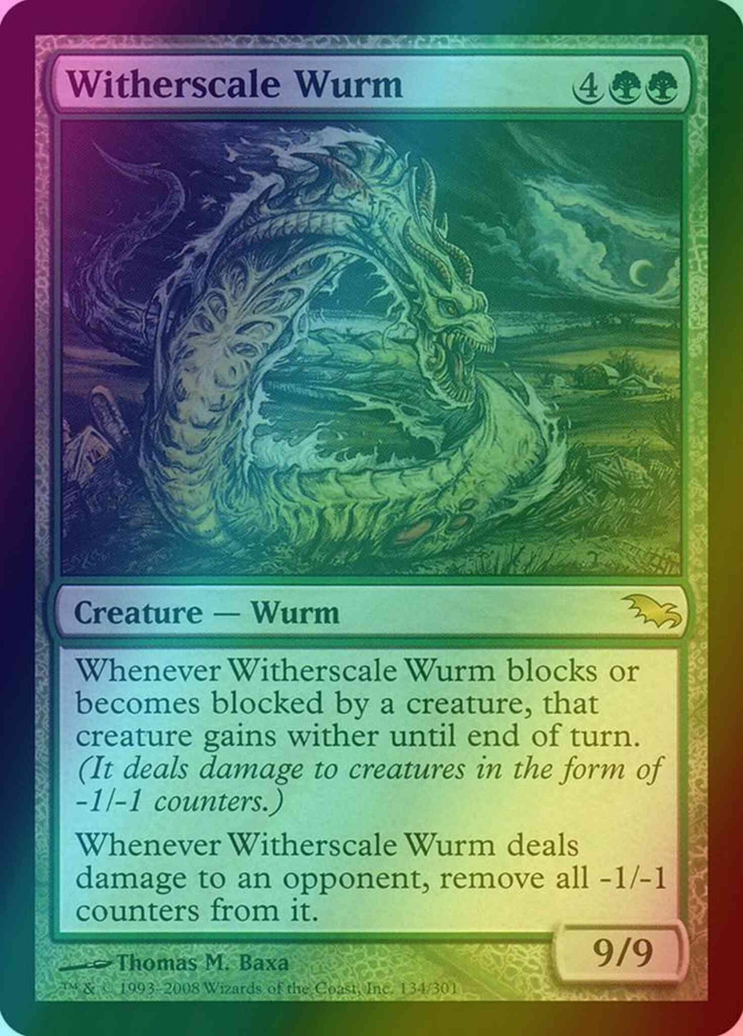 Witherscale Wurm [134] [Shadowmoor] [Foil]