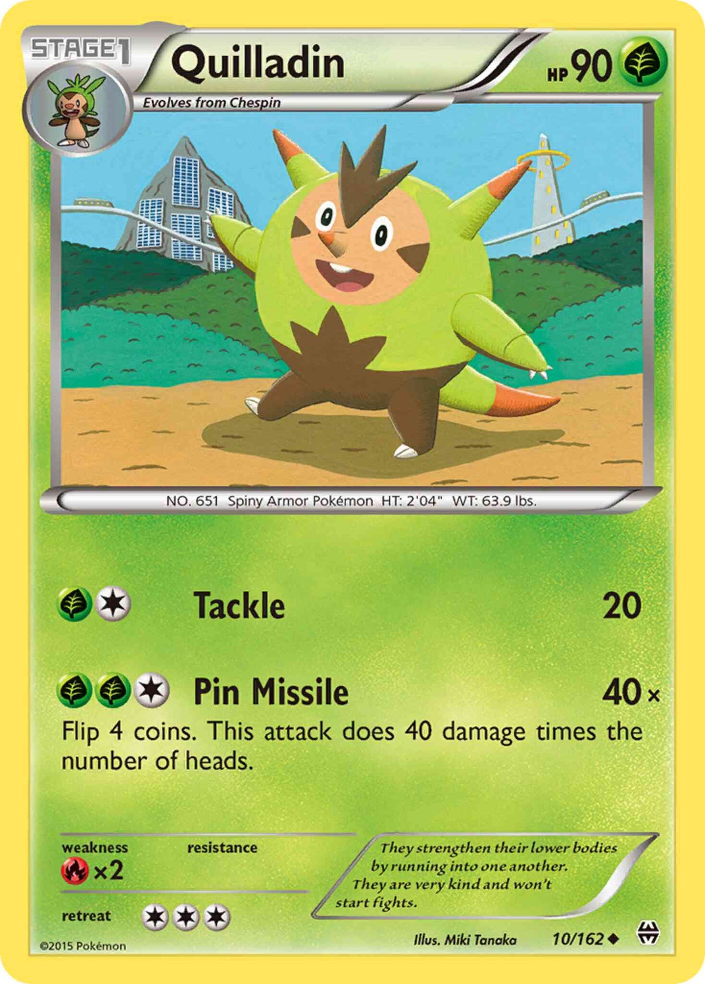 Quilladin - 10/162 - Uncommon [xy8-10] [Reverse Holo]