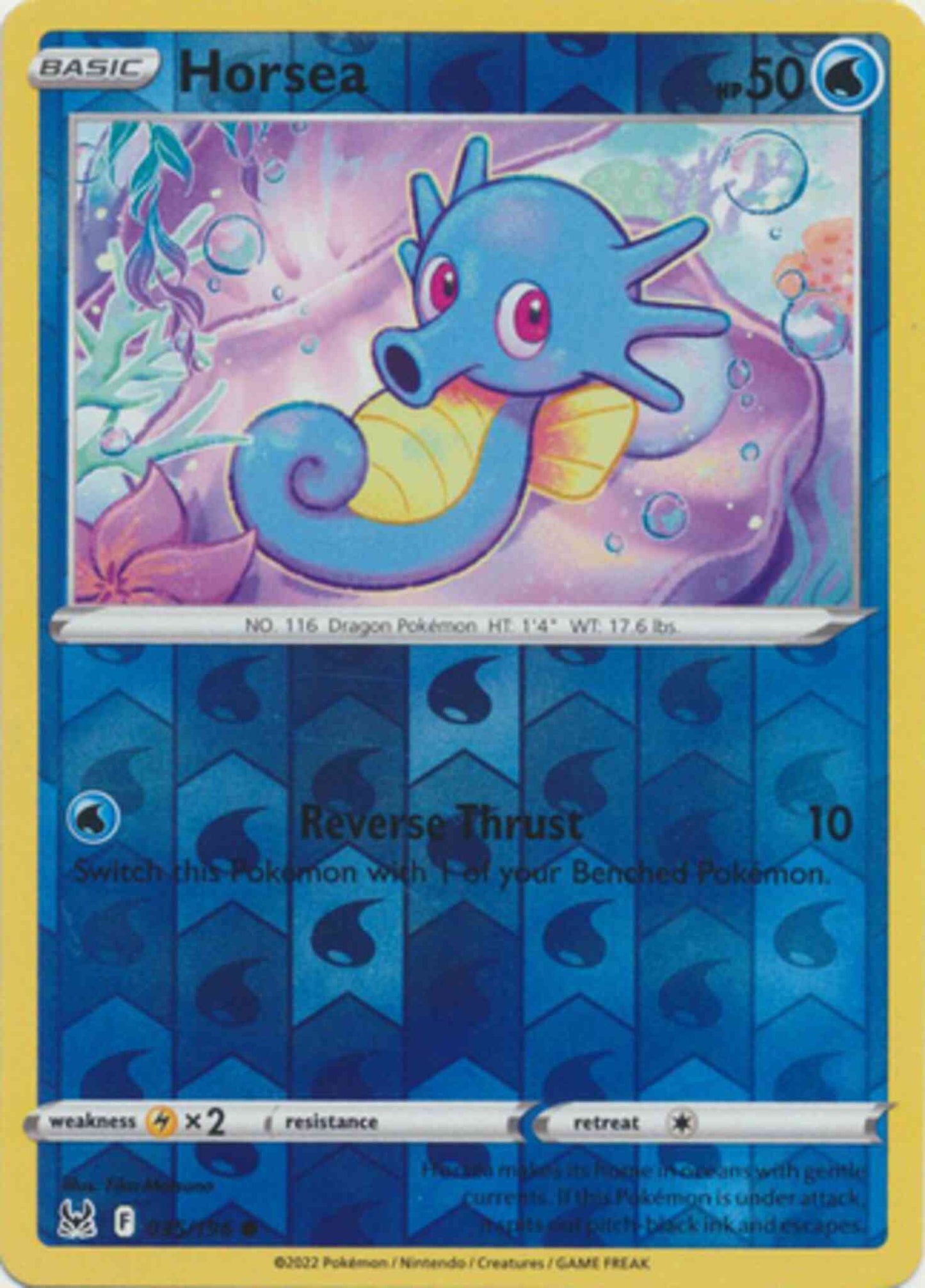 Horsea - 035/196 - Common [swsh11-035] [Reverse Holo]