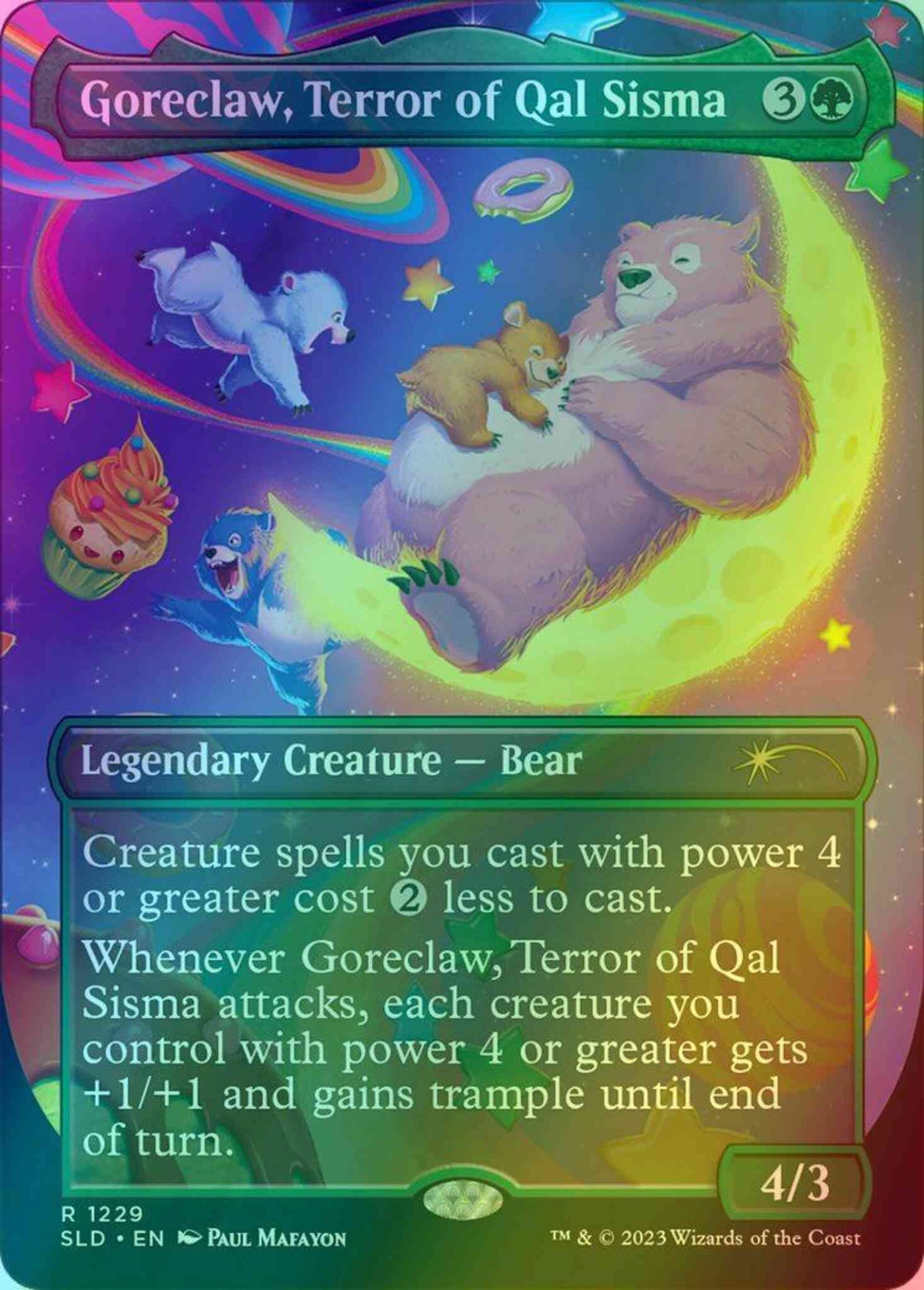 Goreclaw, Terror of Qal Sisma [1229] [Borderless] [90s Binder] [Secret Lair Drop] [Foil]