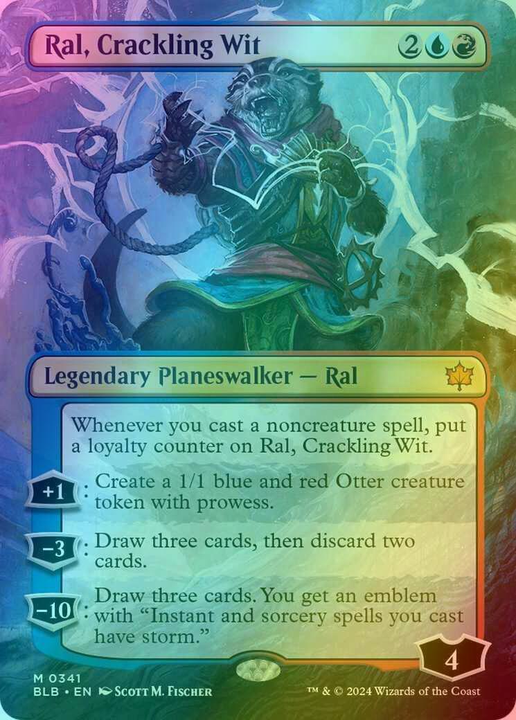 Ral, Crackling Wit [341] [Borderless] [Bloomburrow] [Foil]
