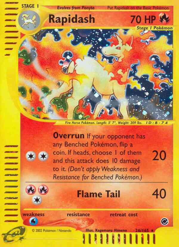 Rapidash - 26/165 - Rare [ecard1-26] [Holo]