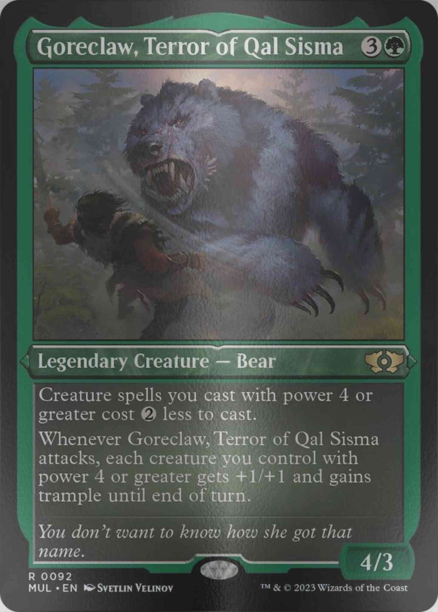 Goreclaw, Terror of Qal Sisma [92] [Multiverse Legends] [Etched