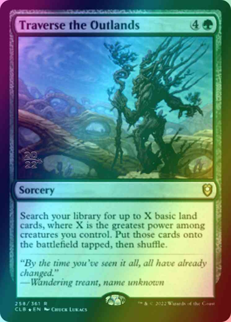 Traverse the Outlands [258s] [Prerelease] [Commander Legends: Battle for Baldur's Gate: Promos] [Foil]