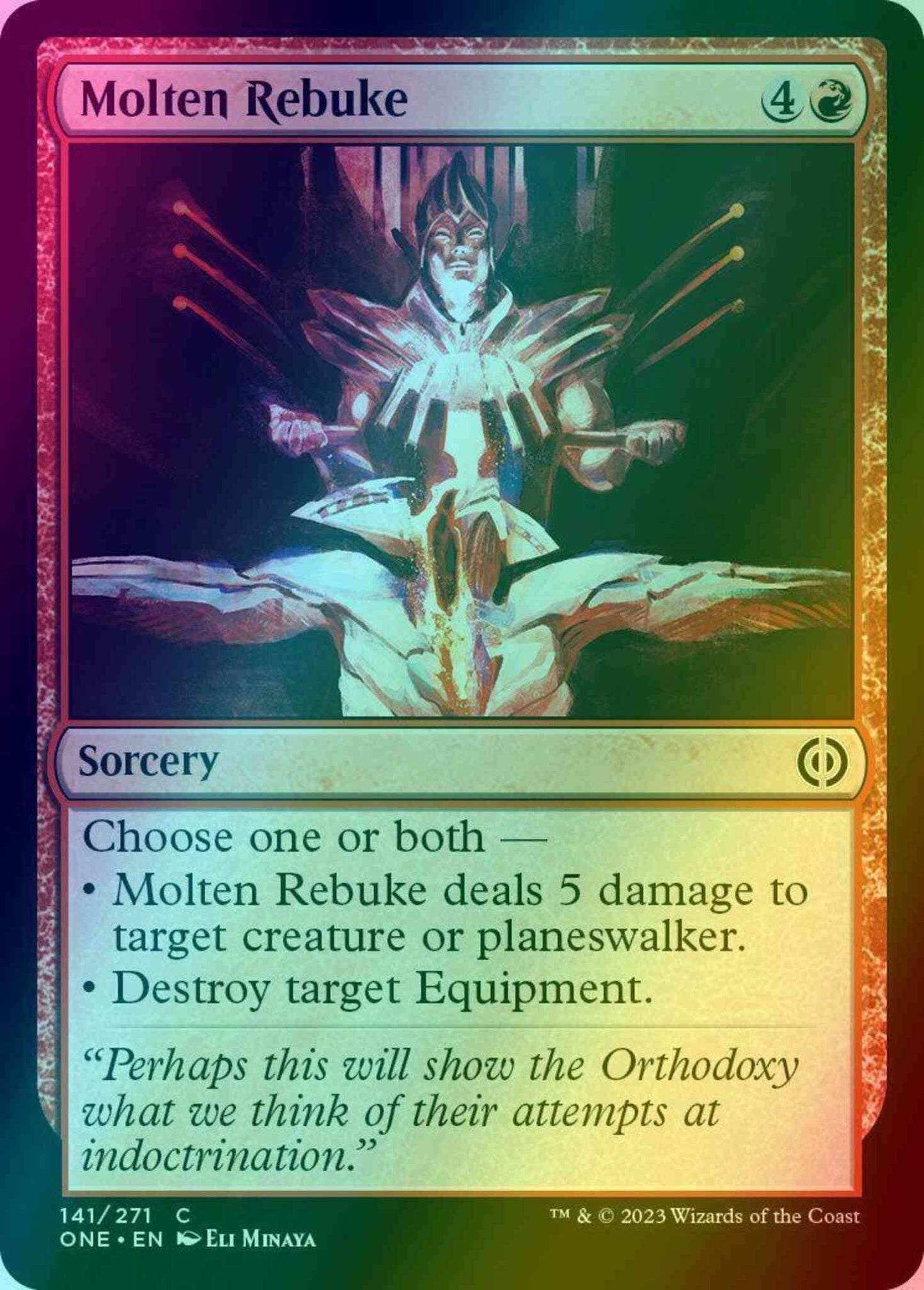 Molten Rebuke [141] [Phyrexia: All Will Be One] [Foil]