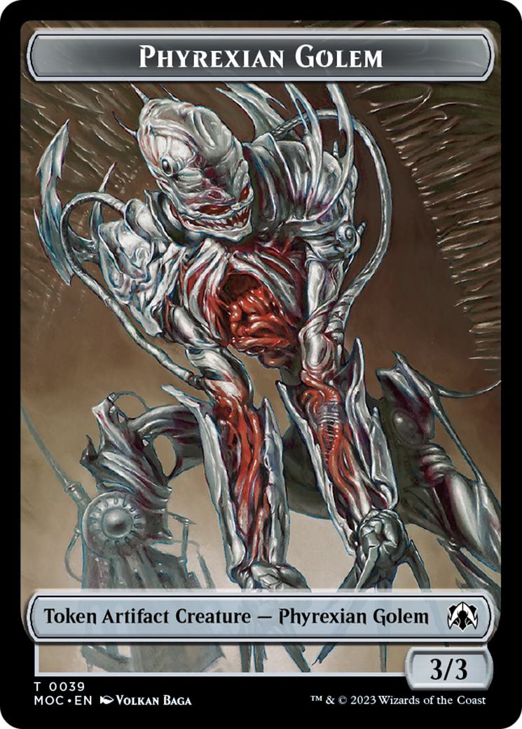Phyrexian Horror Token (40) // Phyrexian Golem Token (39) [March of the Machine: Commander: Tokens] [Non-Foil]