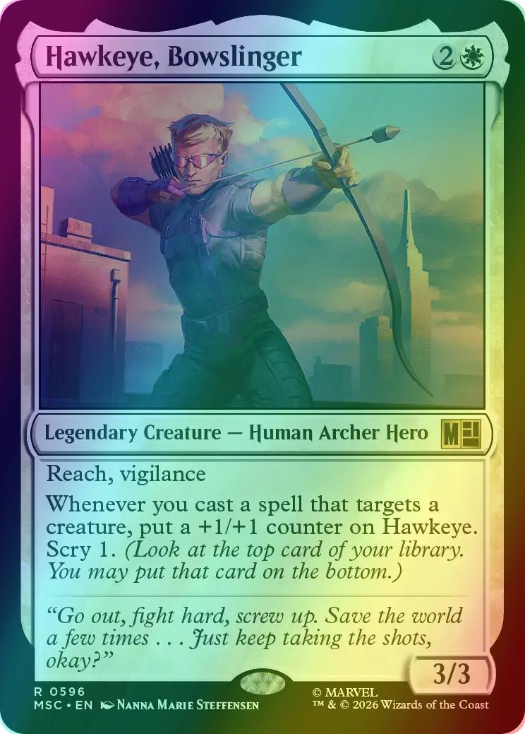 Hawkeye, Bowslinger [596] [Jumpstart] [Marvel Super Heroes: Commander] [Foil]