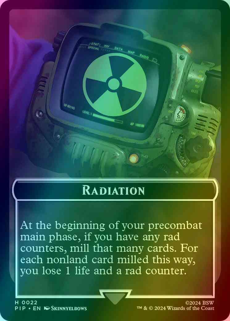 Radiation Token (22) // Robot Token (16) [Fallout: Tokens] [Foil]