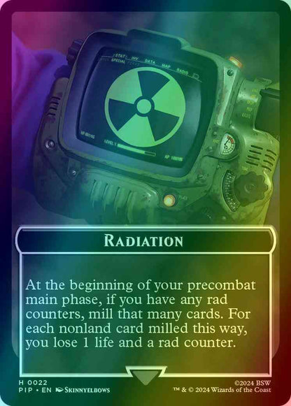 Radiation Token (22) // Robot Token (16) [Fallout: Tokens] [Foil]