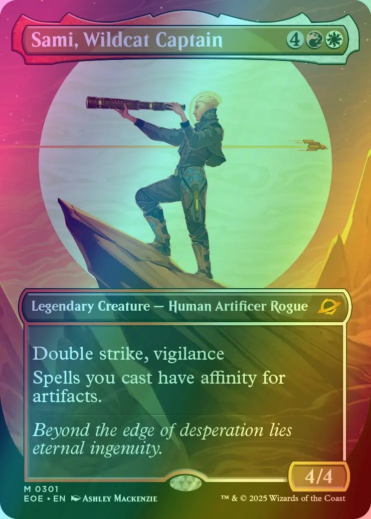 Sami, Wildcat Captain [301] [Borderless] [Triumphant] [Edge of Eternities] [Foil]