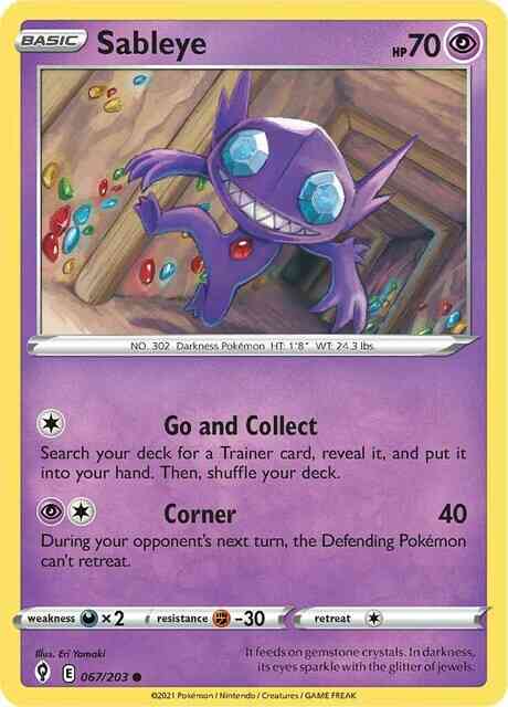 Sableye - 067/203 - Common [swsh7-067] [Non-Holo]