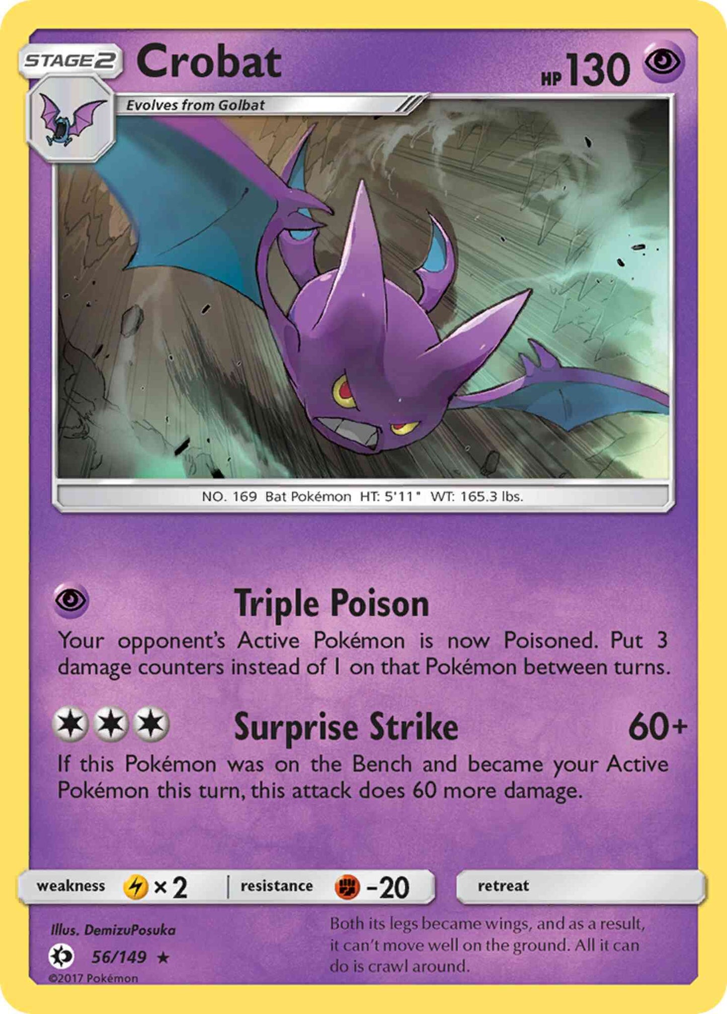 Crobat - 56/149 - Rare Holo [sm1-56] [Holo]