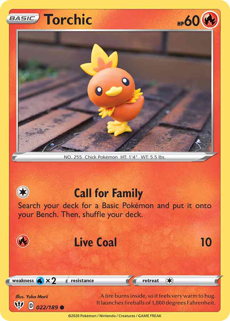 Torchic - 022/189 - Common [swsh3-022] [Reverse Holo]