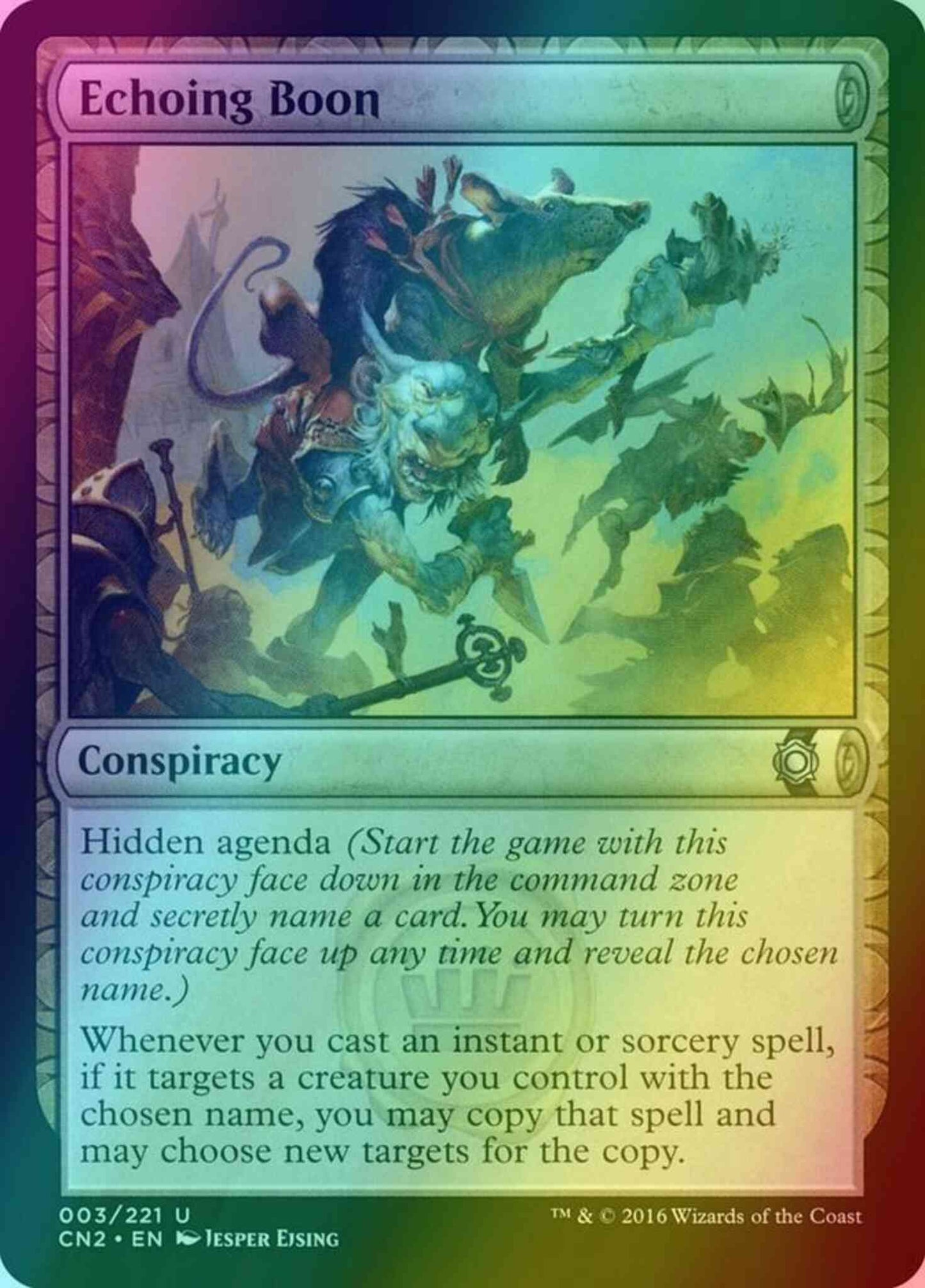 Echoing Boon [3] [Conspiracy Take The Crown] [Foil]
