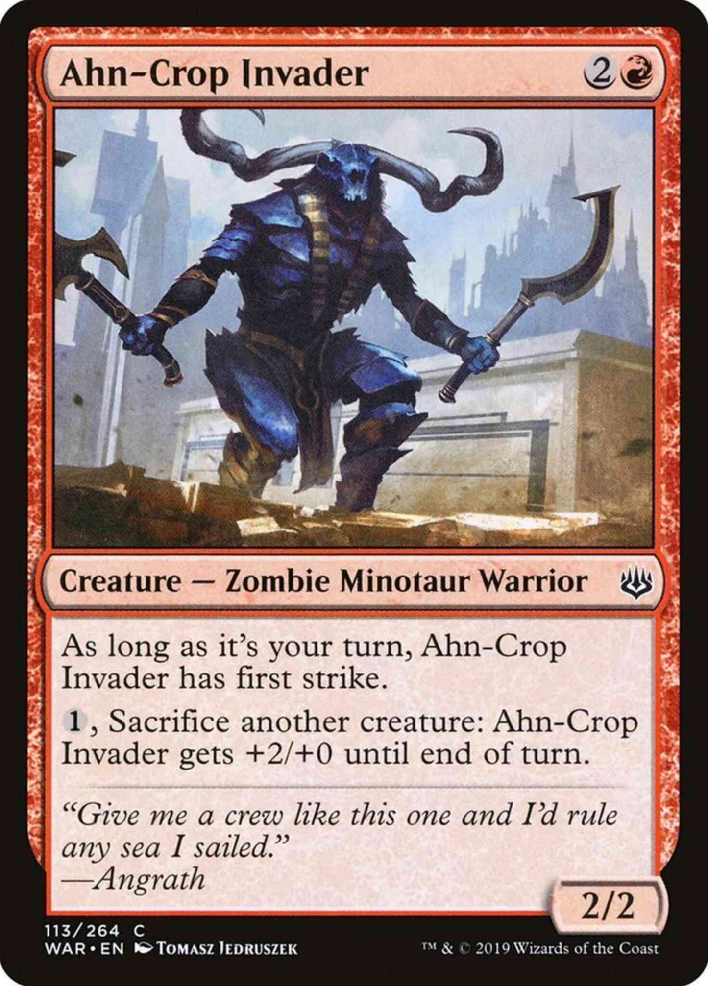 Ahn-Crop Invader [113] [War of the Spark] [Non-Foil]