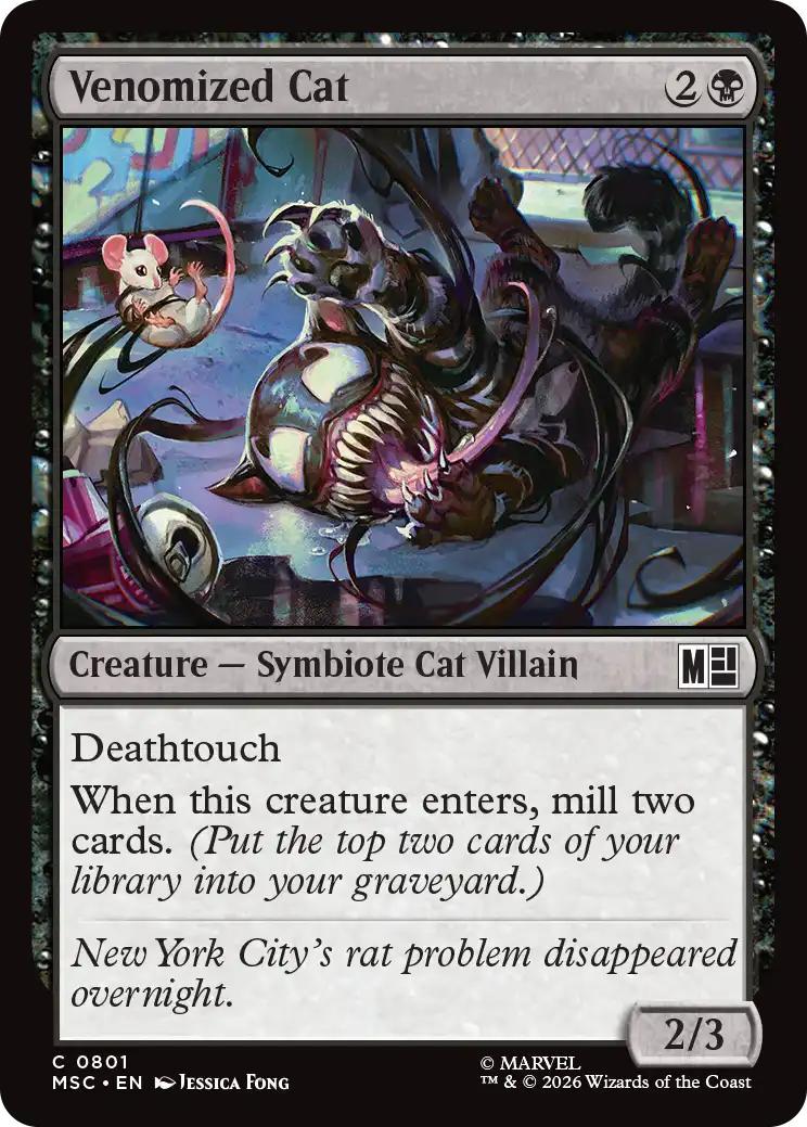 Venomized Cat [801] [Jumpstart] [Marvel Super Heroes: Commander] [Non-Foil]