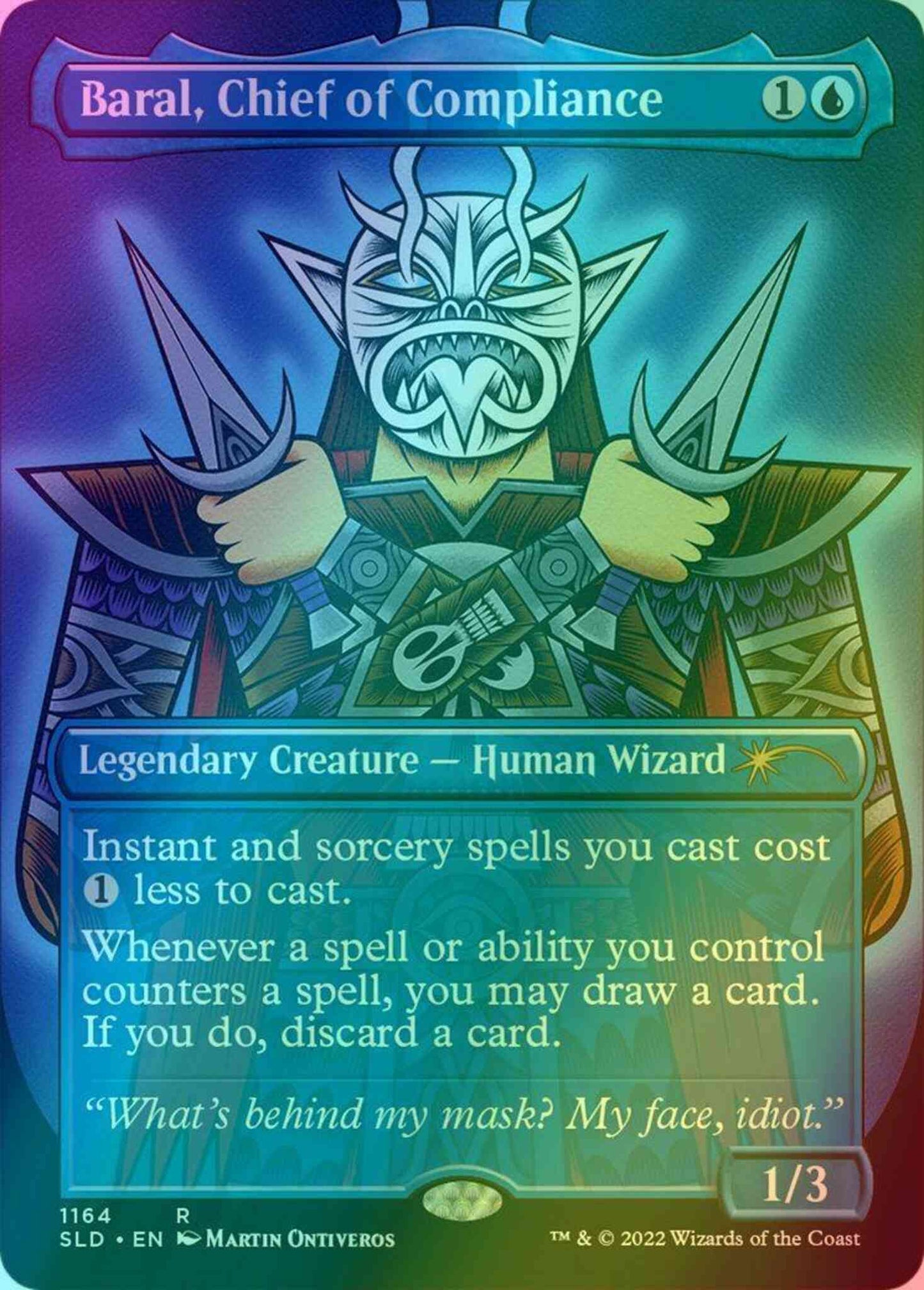 Baral, Chief of Compliance [1164] [Borderless] [Wizards of the Street] [Secret Lair Drop] [Foil]